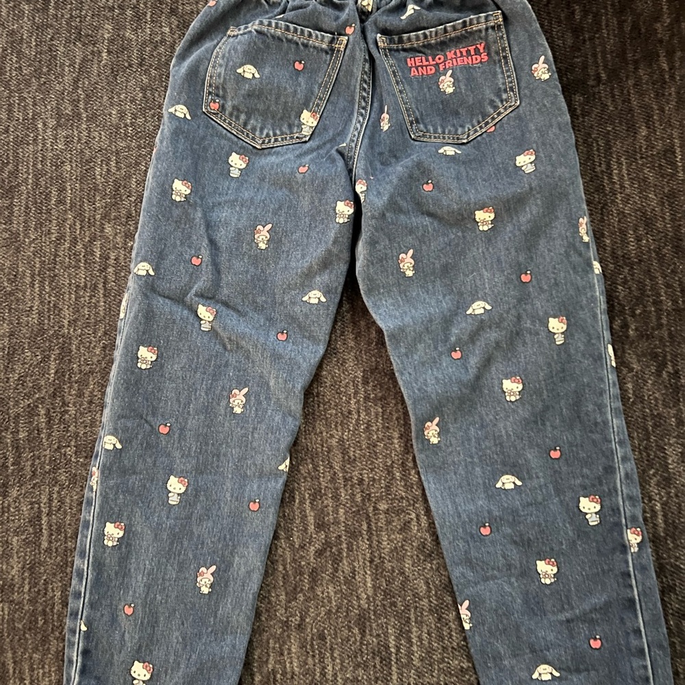 H&M Dark Blue Hello Kitty & Friends Printed Jeans